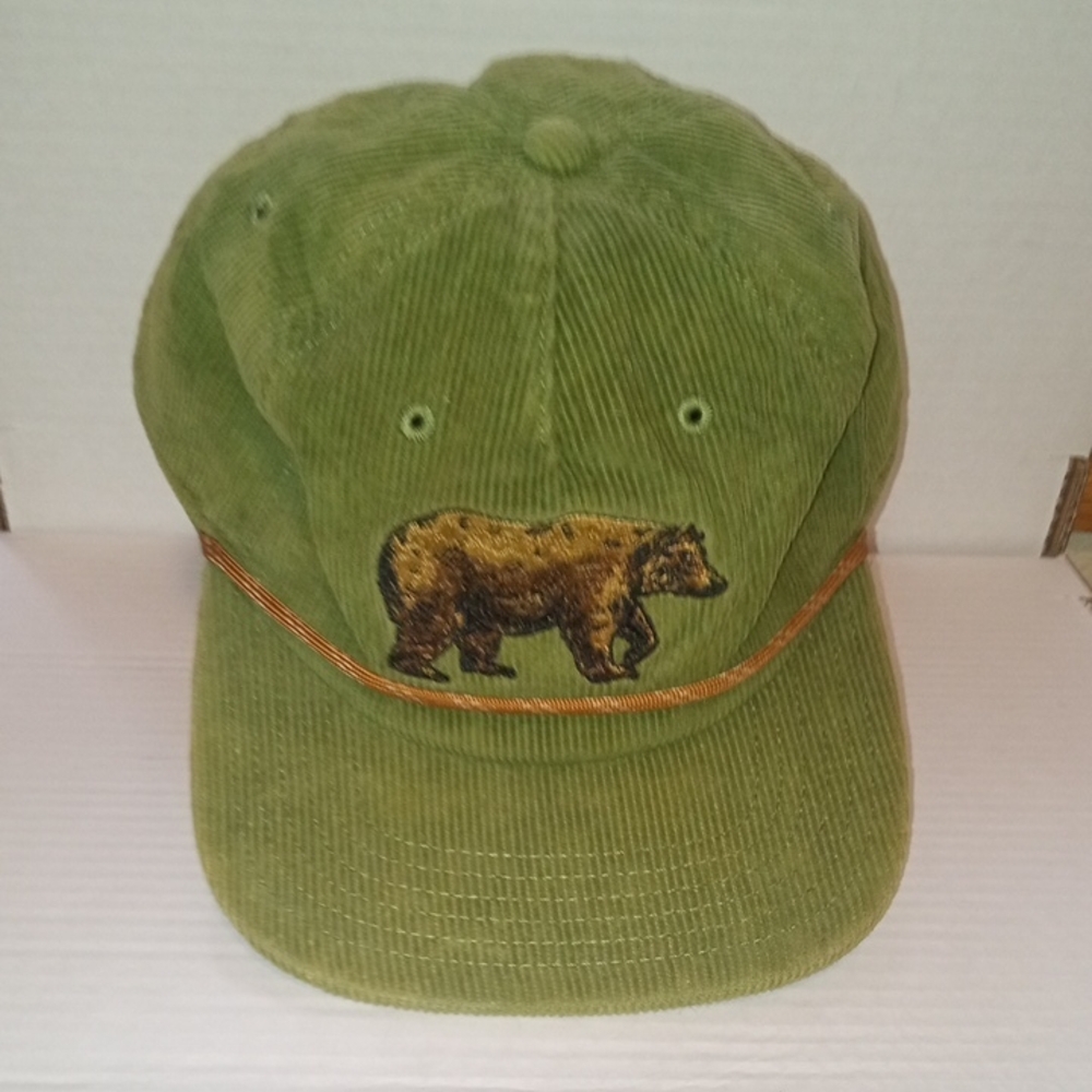Green Bear Embroidered Cap